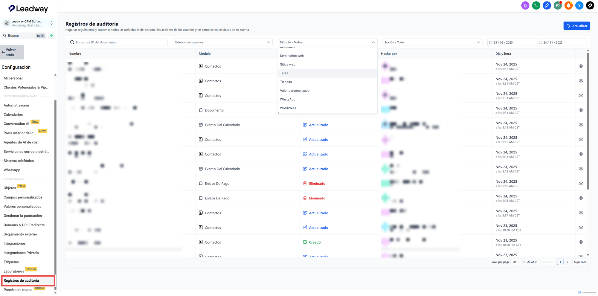 Novedades - Cuarta semana de noviembre