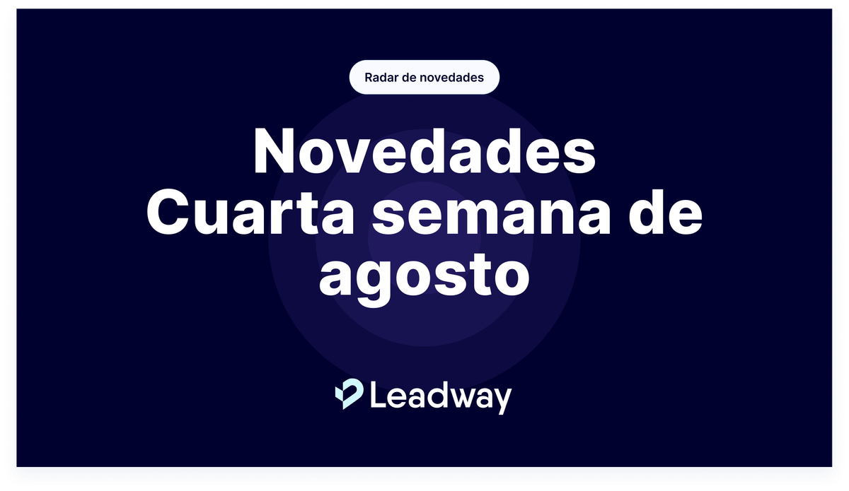 Novedades - Cuarta semana de agosto