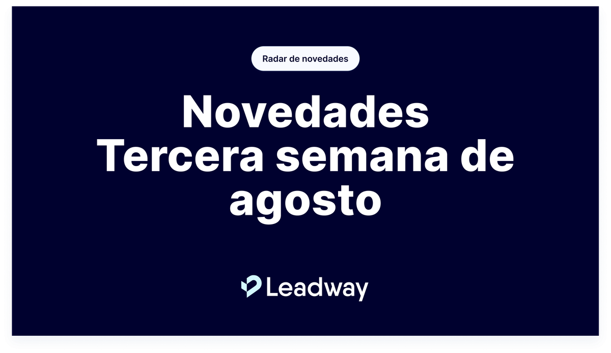 Novedades - Tercera semana de agosto