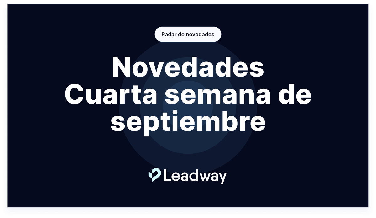 Novedades - Cuarta semana de septiembre