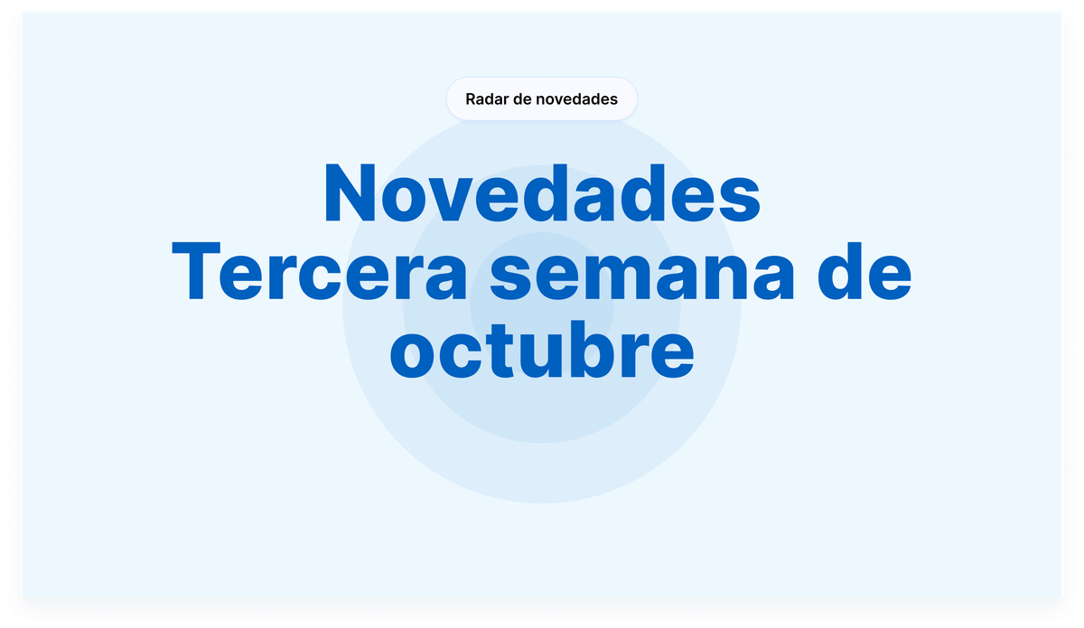 Novedades - Tercera semana de octubre
