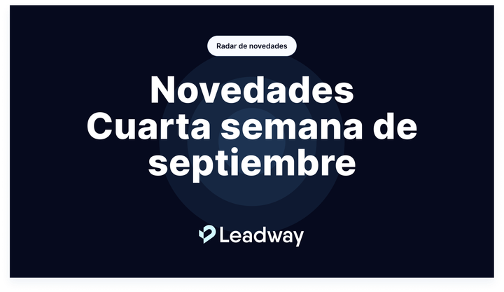 Novedades - Cuarta semana de septiembre