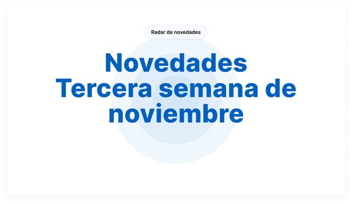 Novedades - Tercera semana de noviembre