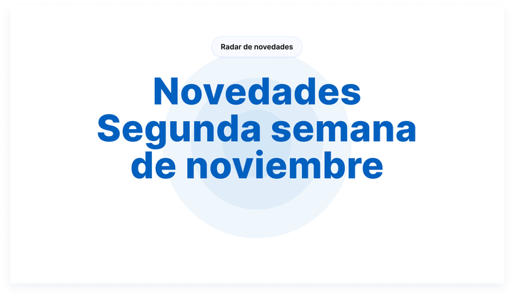 Novedades - Segunda semana de noviembre